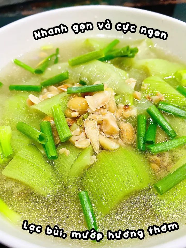 Cách nấu canh mướp lạc đậm vị tuổi thơ, nhanh gọn và cực ngon