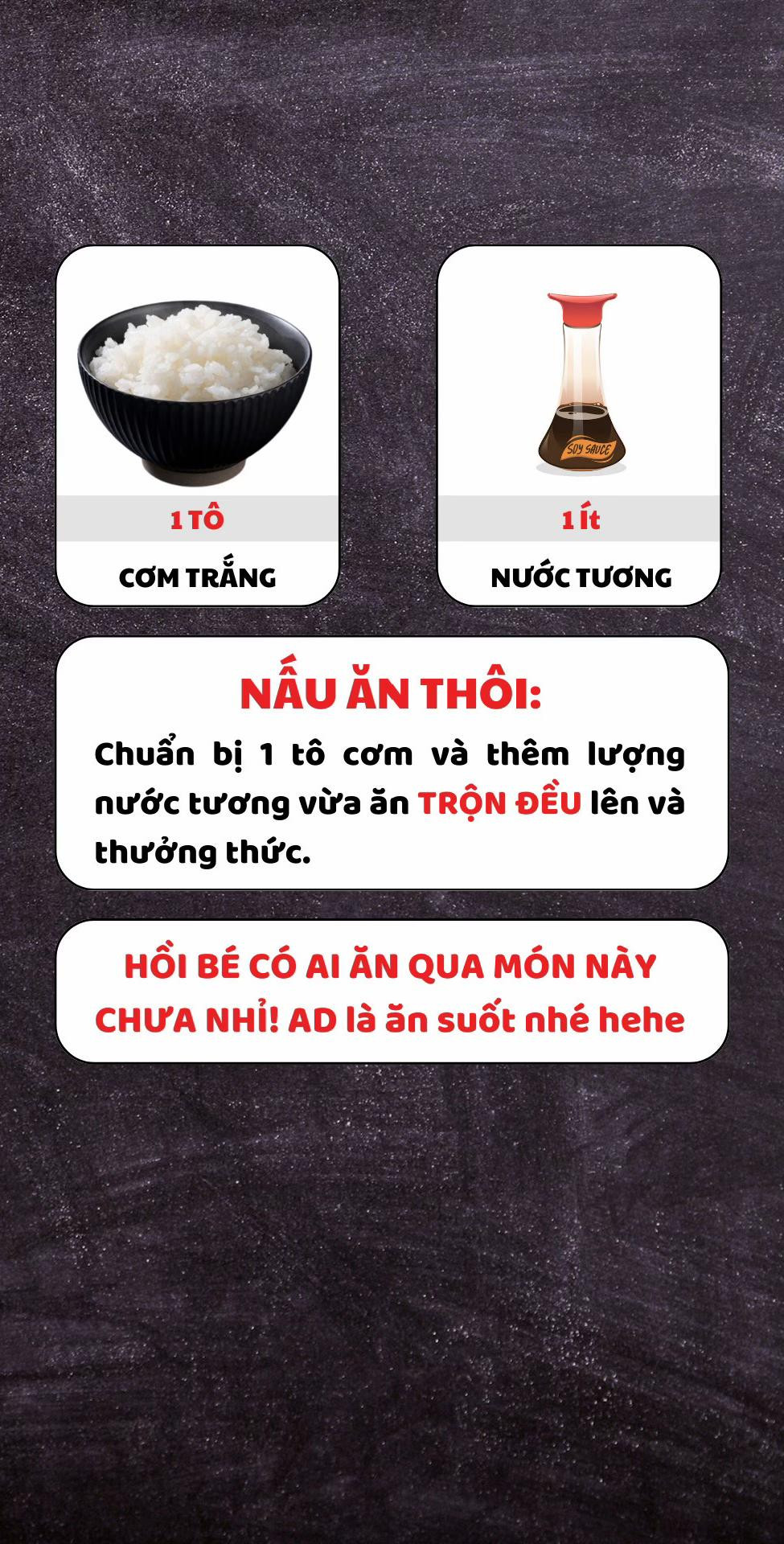 Cách nấu cơm siêu lười: Trộn cơm trắng với nước tương