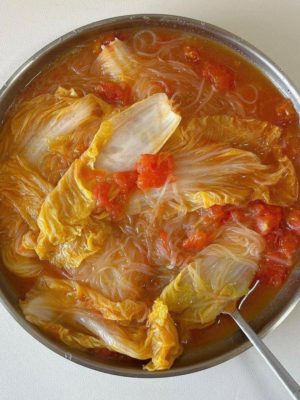 Cách nấu miến cà chua cải thảo đơn giản, ngon miệng