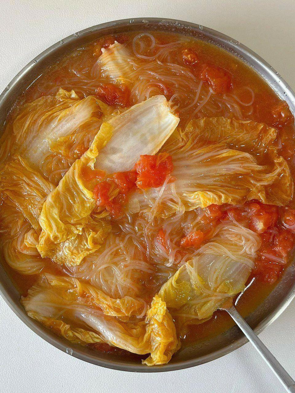 Cách nấu miến cà chua cải thảo đơn giản, ngon miệng