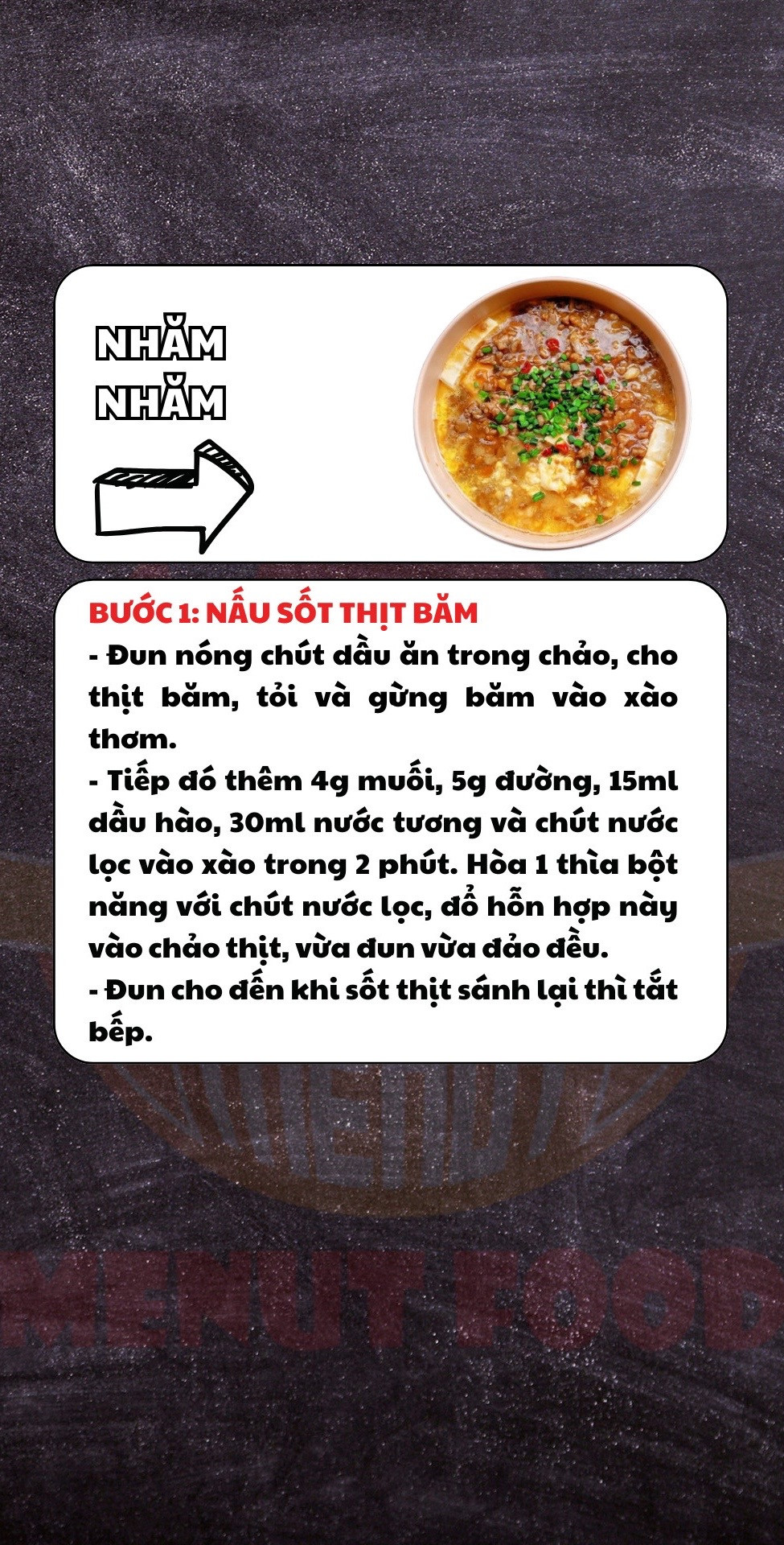 Cách nấu món đậu phụ sốt trứng thịt băm ngon cơm, giàu dinh dưỡng