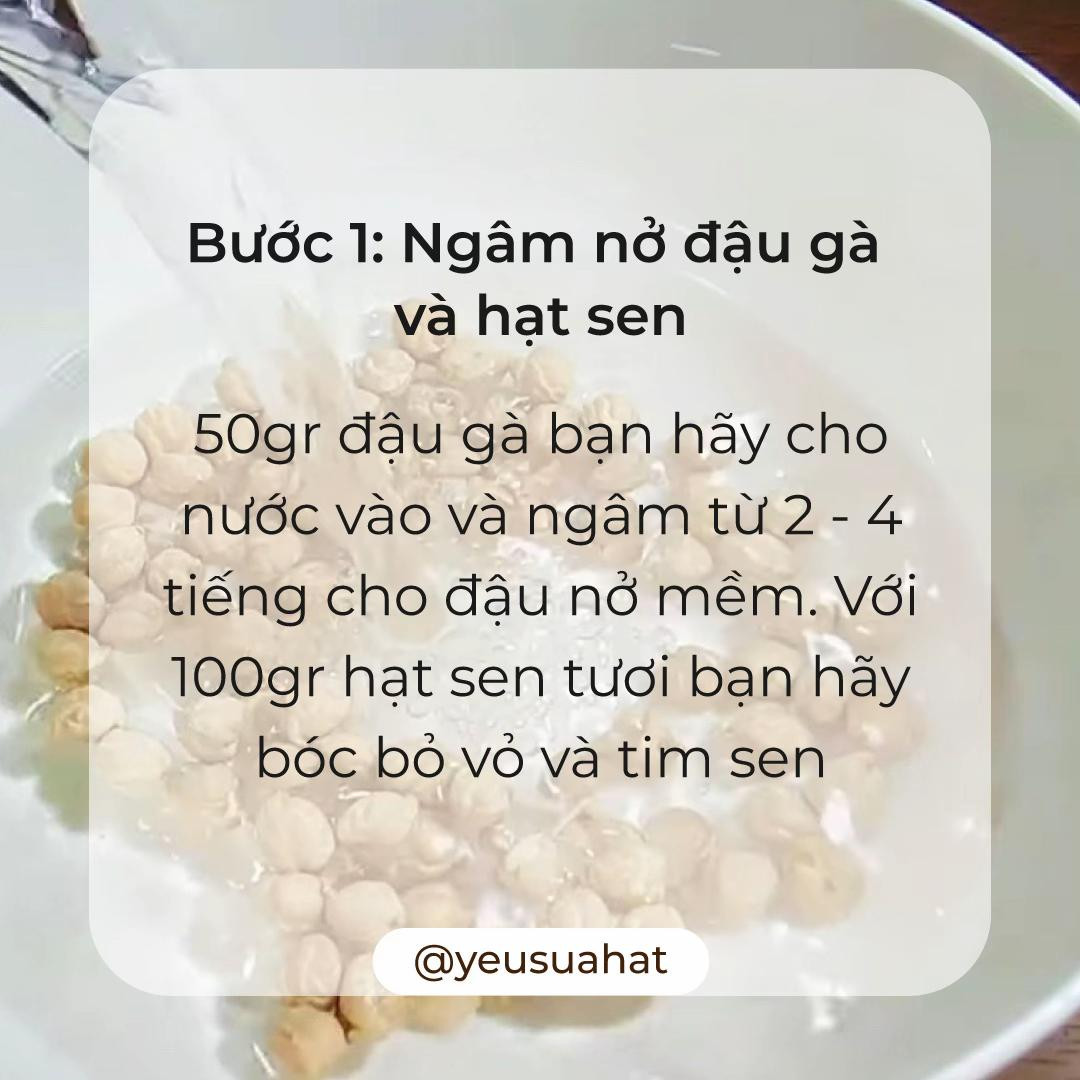 Cách nấu sữa đậu gà hạt sen thơm ngon, bổ dưỡng với lá dứa