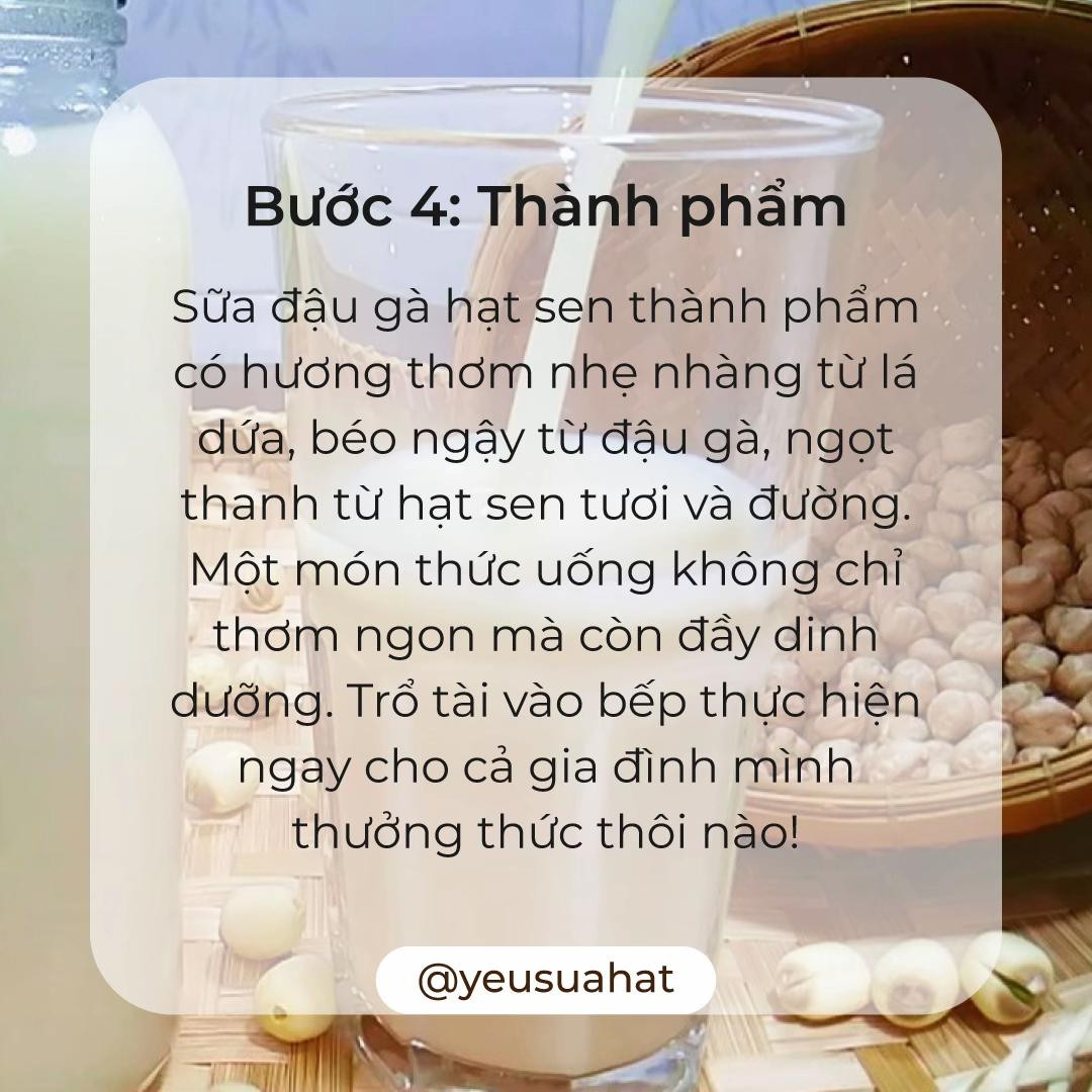 Cách nấu sữa đậu gà hạt sen thơm ngon, bổ dưỡng với lá dứa