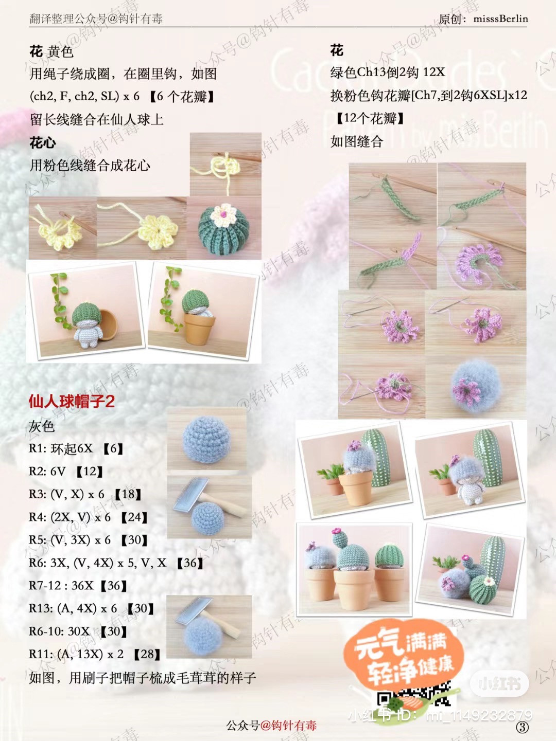 Cactus Dudes Caps Crochet Pattern