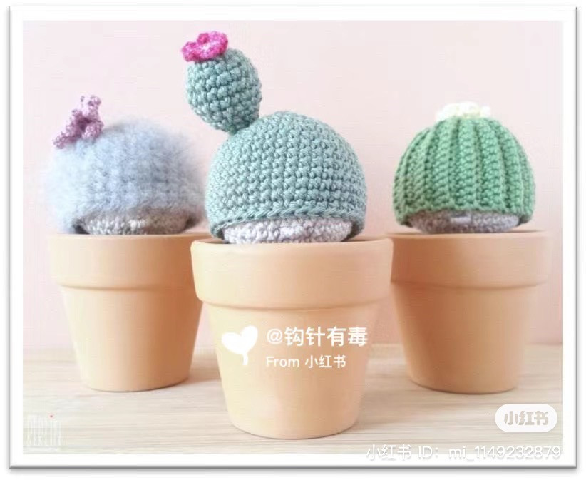 Cactus Dudes Caps Crochet Pattern