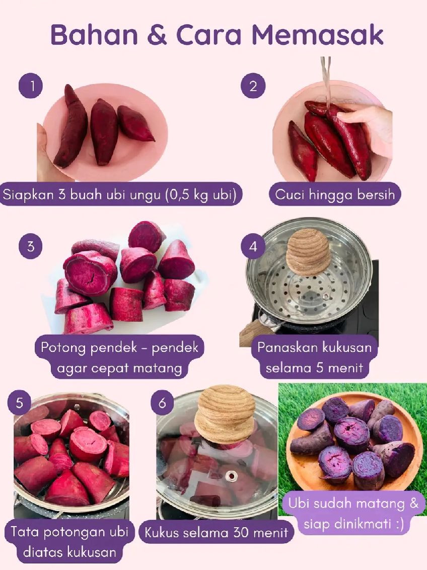 Camilan Sehat Ubi Ungu Kukus: Cách Làm Đơn Giản Chỉ Với 3 Bước