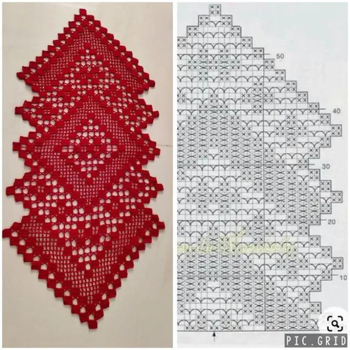Caminos de mesa a crochet con patrón y diagramas paso a paso