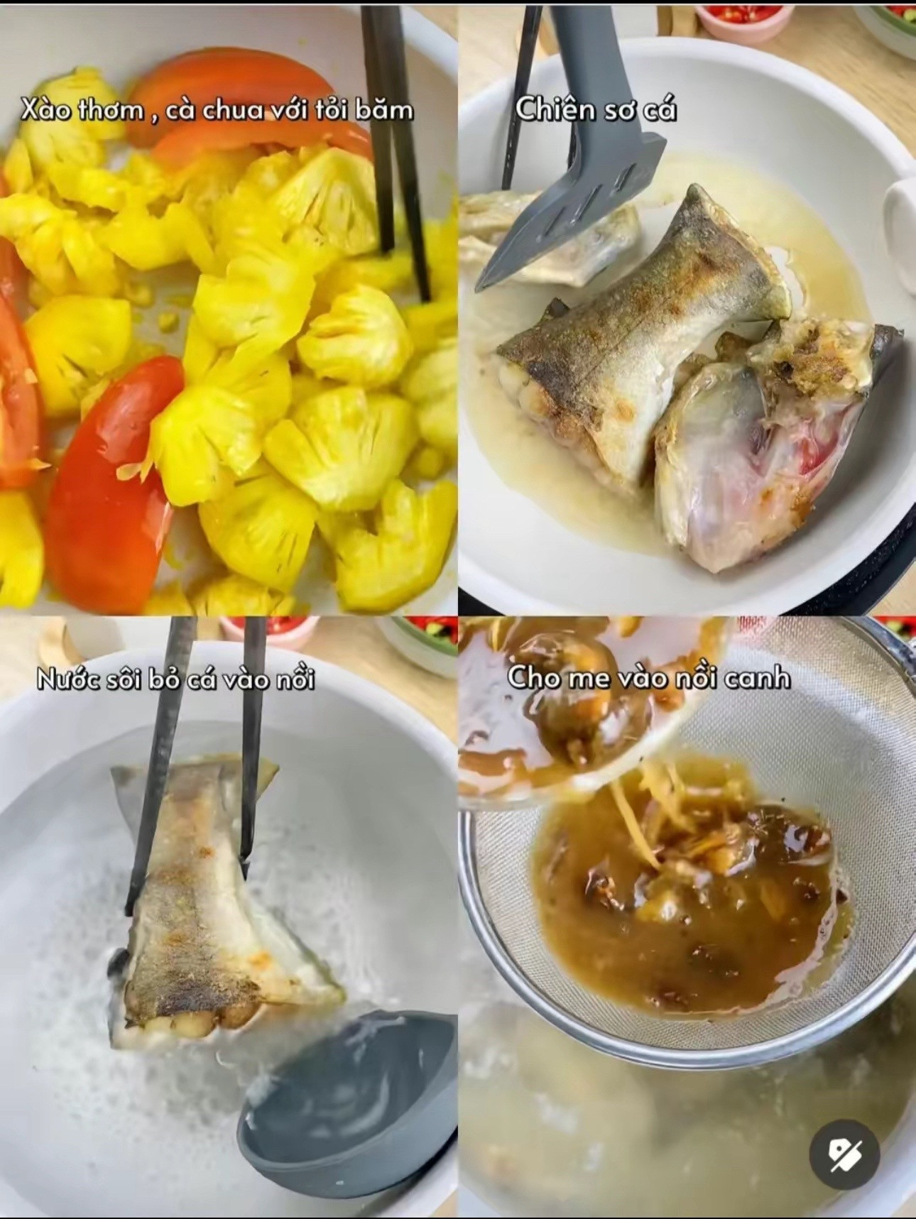 Canh chua cá bông lau nấu với me, dứa và đậu bắp