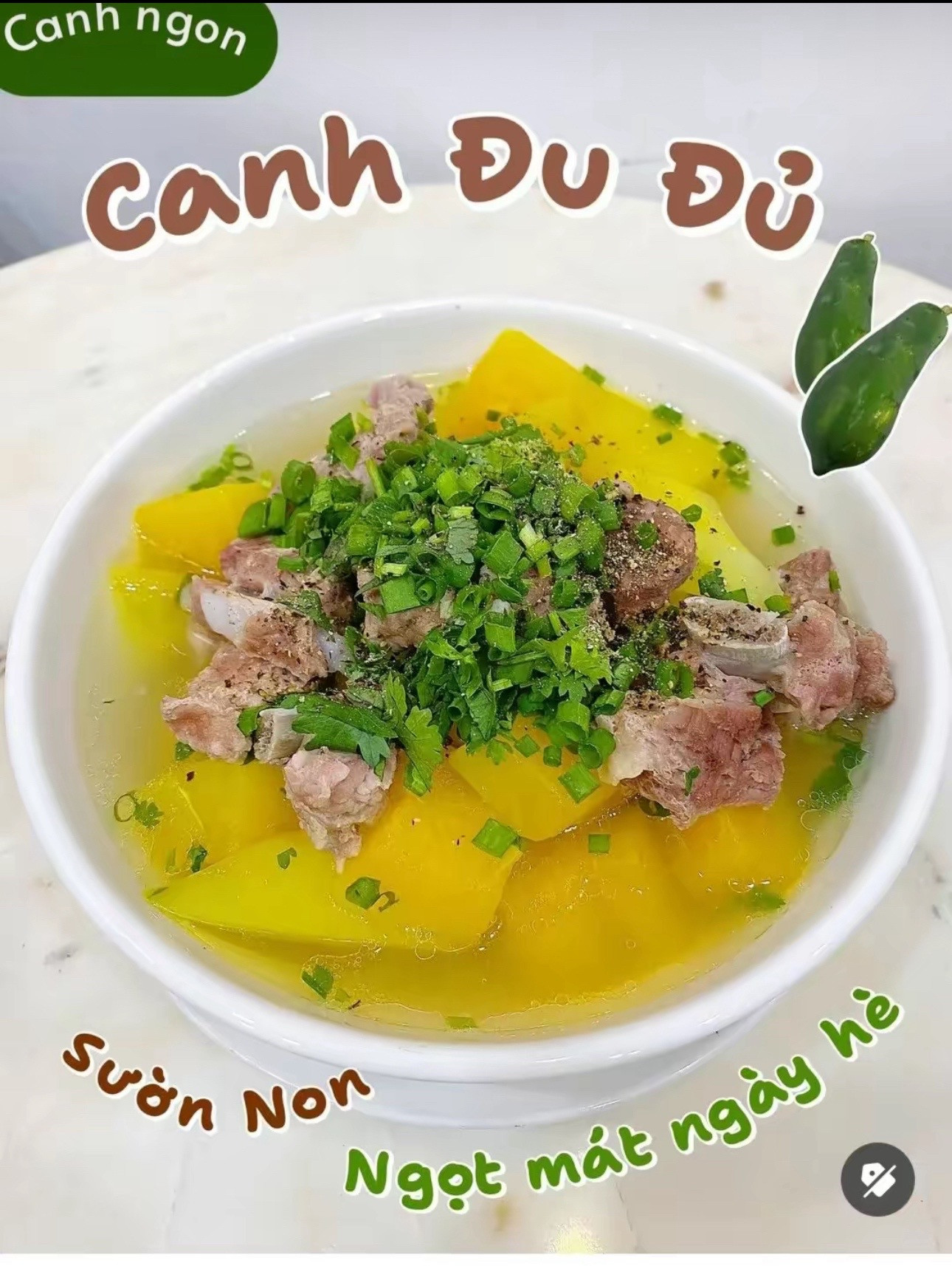 Canh Đu Đủ Sườn Non Ngọt Mát Ngày Hè