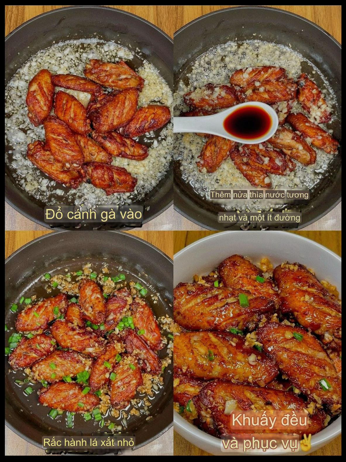 Cánh gà chiên tỏi mật ong giòn tan, công thức chi tiết từng bước từ ướp đến hoàn thành