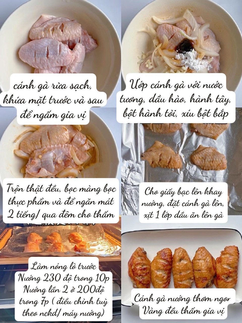 Cánh Gà Nướng Cho Bé - Thịt Mềm Thơm Ngon, Giòn Bên Ngoài