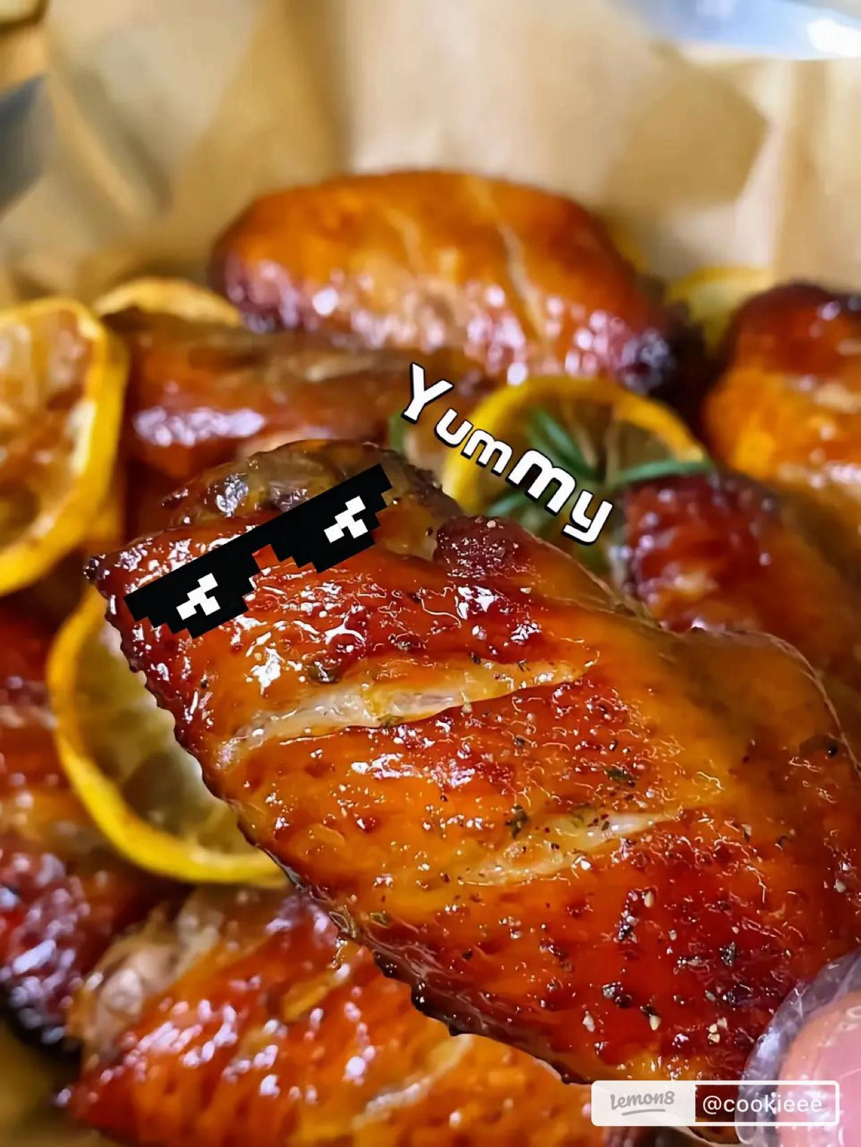 Cánh gà sốt chanh nướng da mềm, thịt ngọt đậm đà