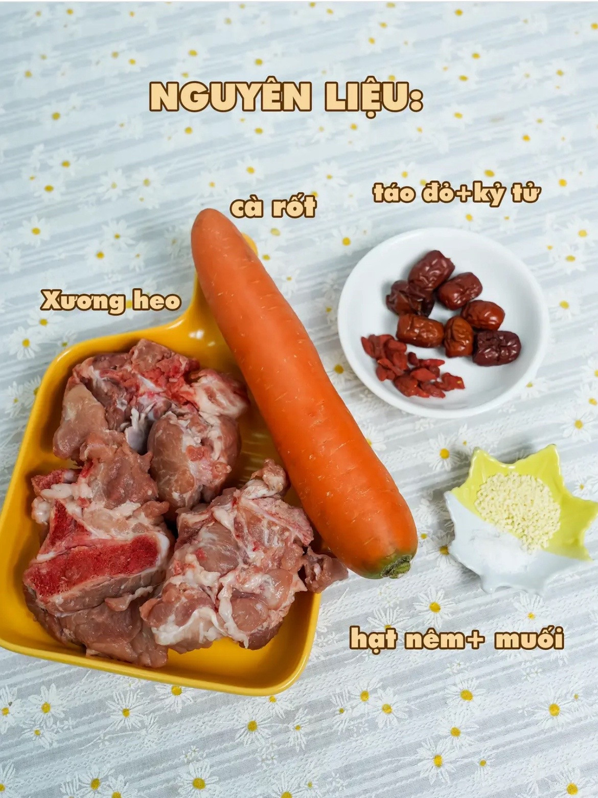 Canh hầm tảo đỏ kỷ tử bồi bổ khí huyết