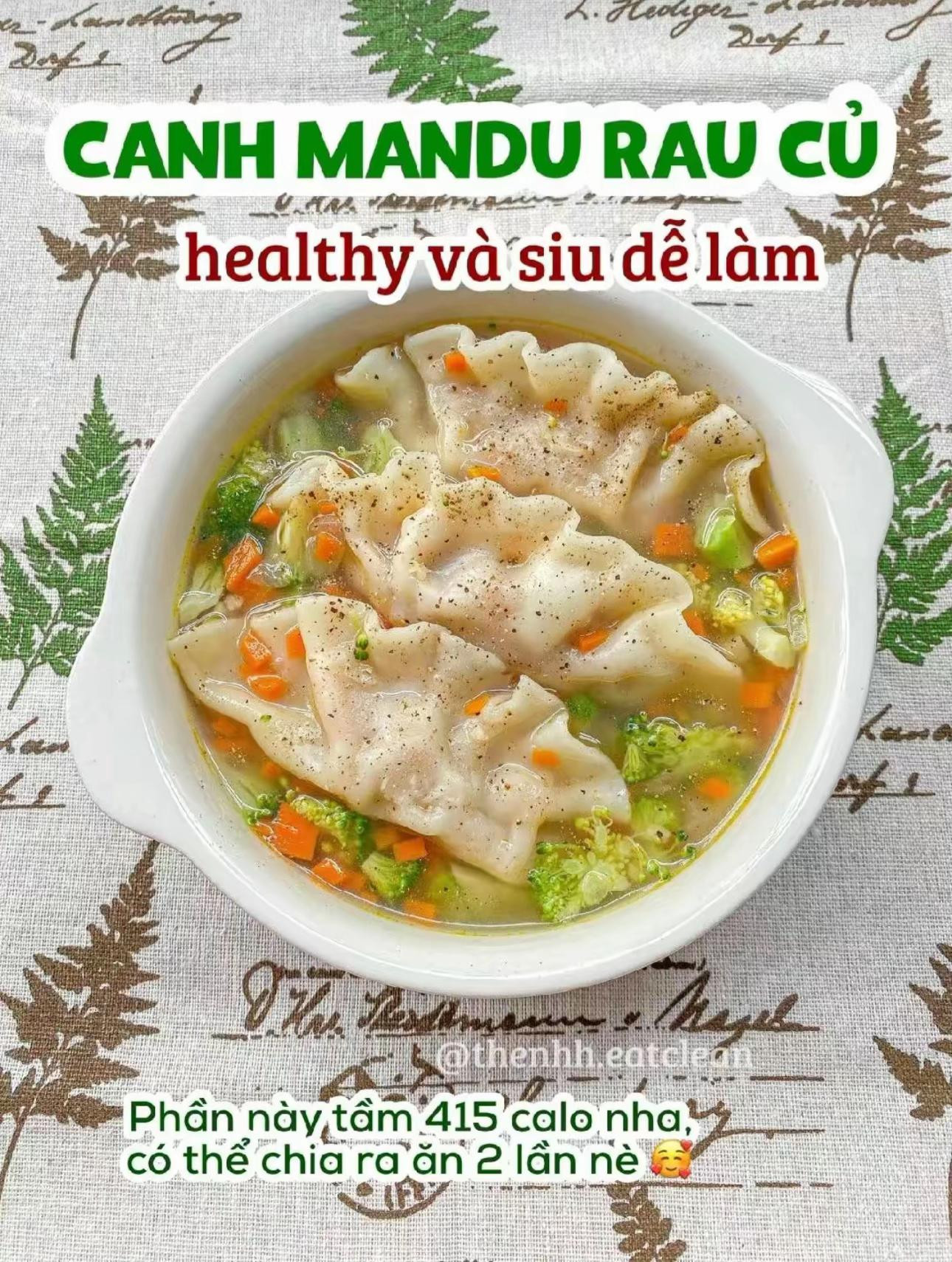 Canh Mandu Rau Củ Healthy và Siêu Dễ Làm