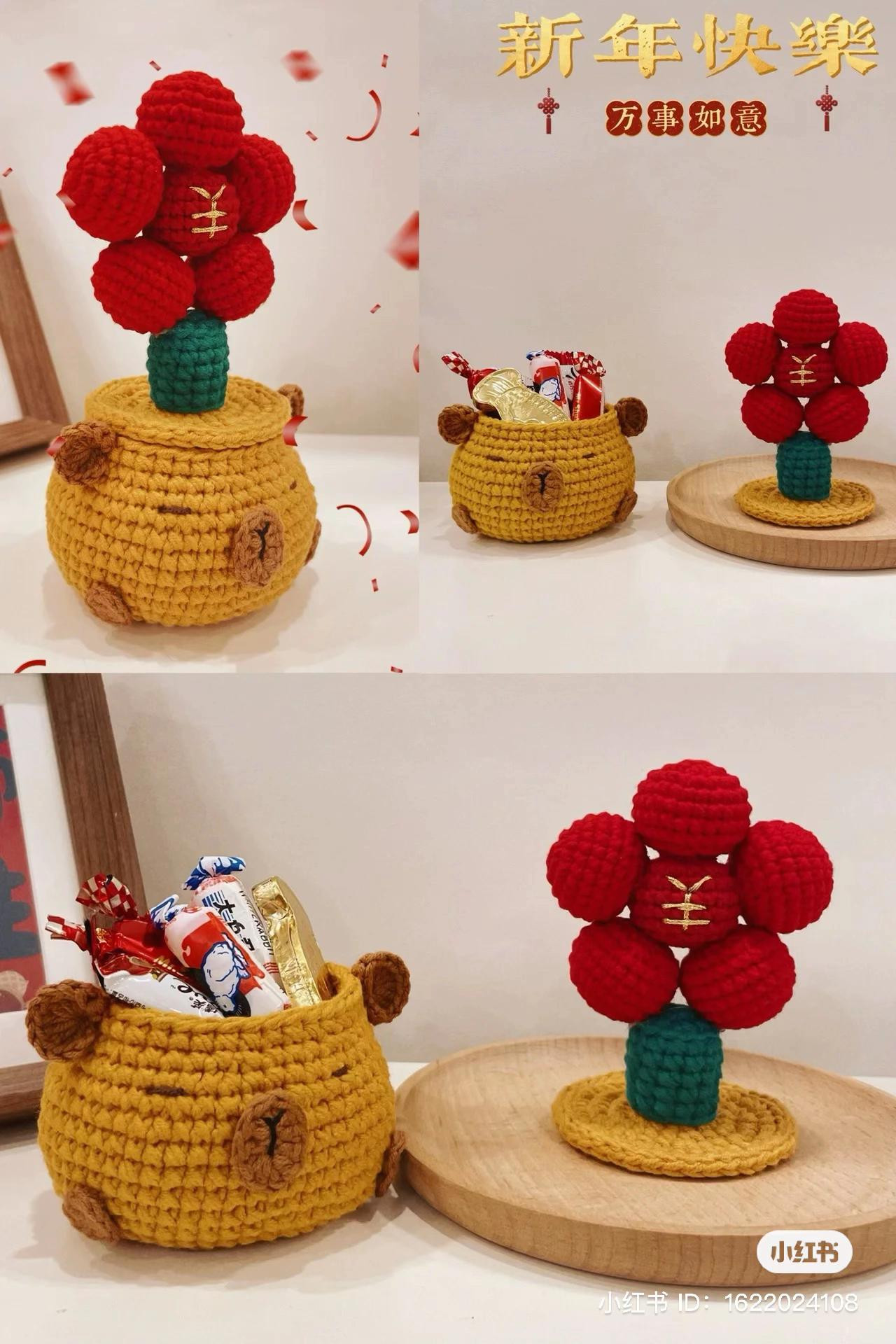 Capybara Money Flower Crochet Pattern Tutorial