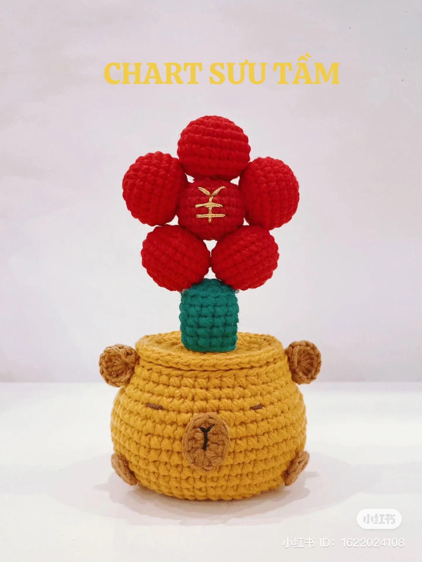 Capybara Money Flower Crochet Pattern Tutorial