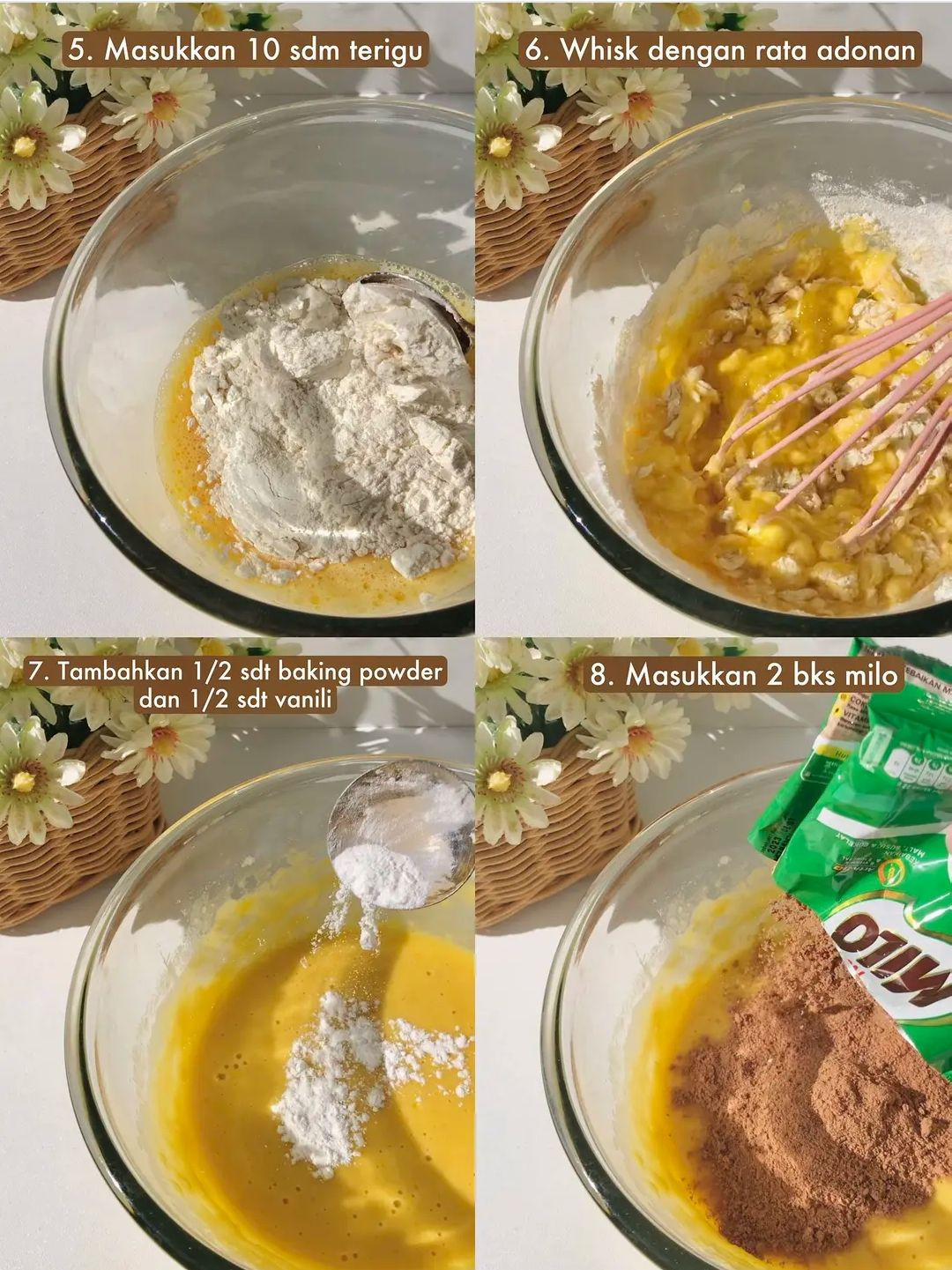 Cara Membuat Dorayaki Milo dengan Selai Coklat