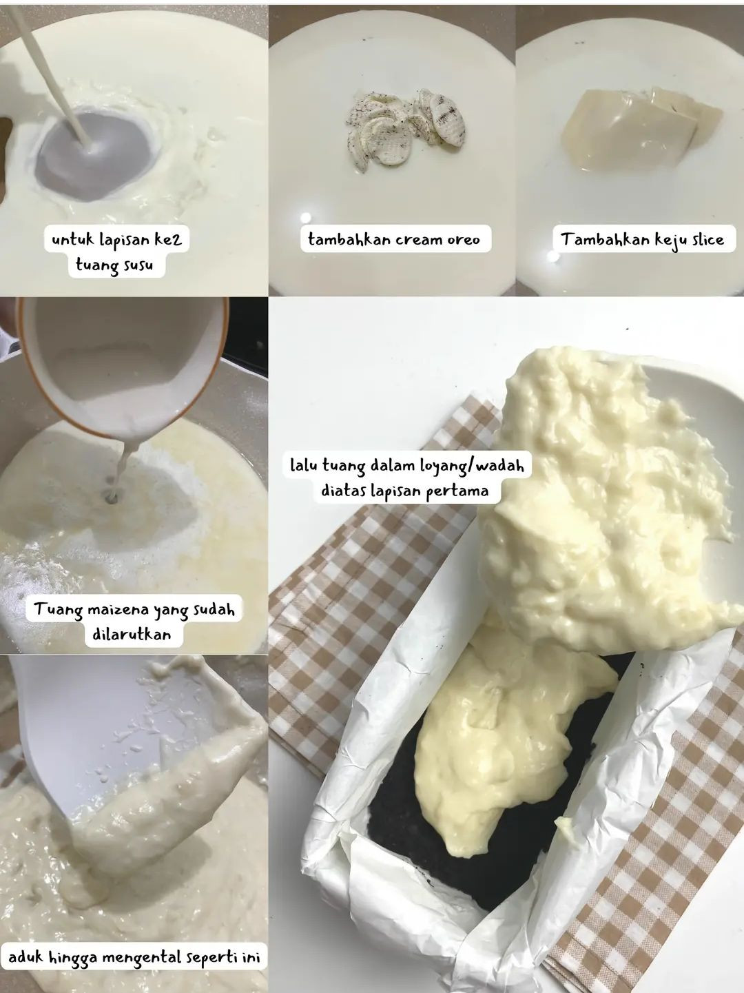 Cara Membuat Oreo Cheese Bars Dingin: Biskuit Oreo, Keju Slice, Susu & Maizena
