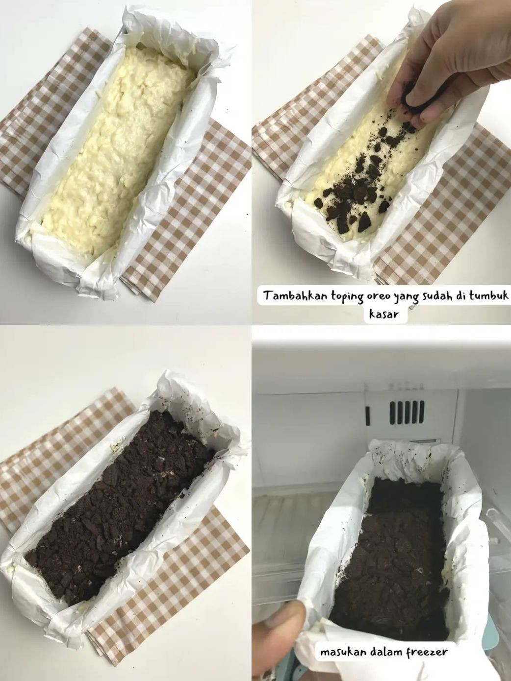 Cara Membuat Oreo Cheese Bars Dingin: Biskuit Oreo, Keju Slice, Susu & Maizena