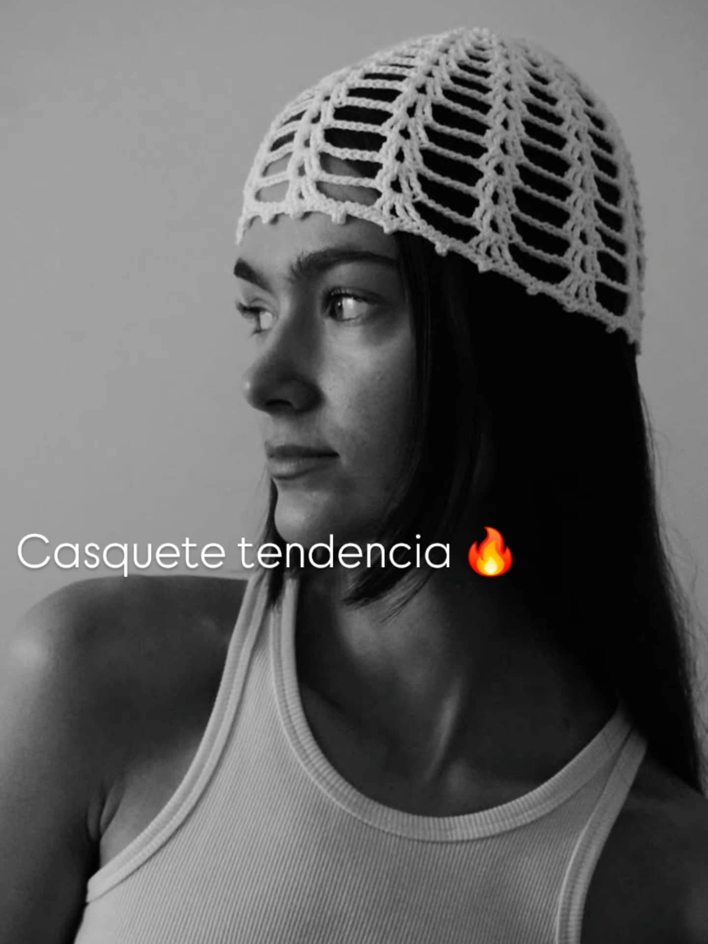 Casquete crochet malla tendencia con esquema y patrón
