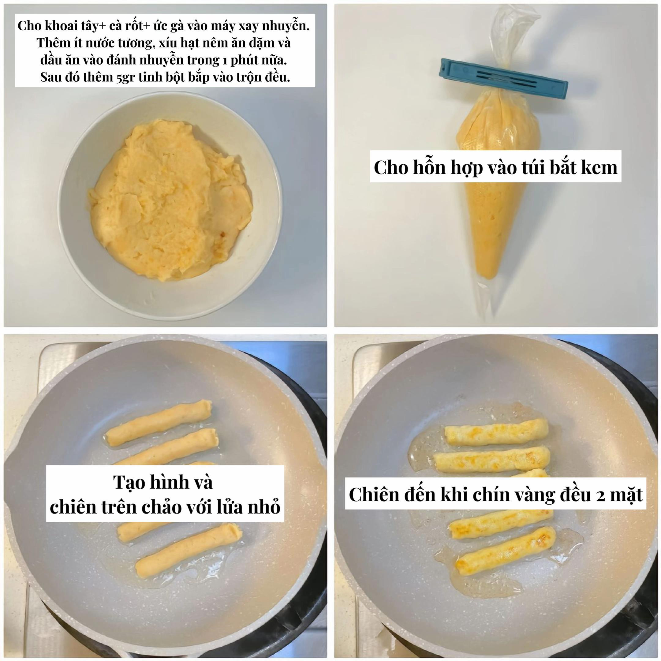 Chả Gà Khoai Tây: Món ăn dặm dinh dưỡng, ngon miệng cho bé với nguyên liệu đơn giản