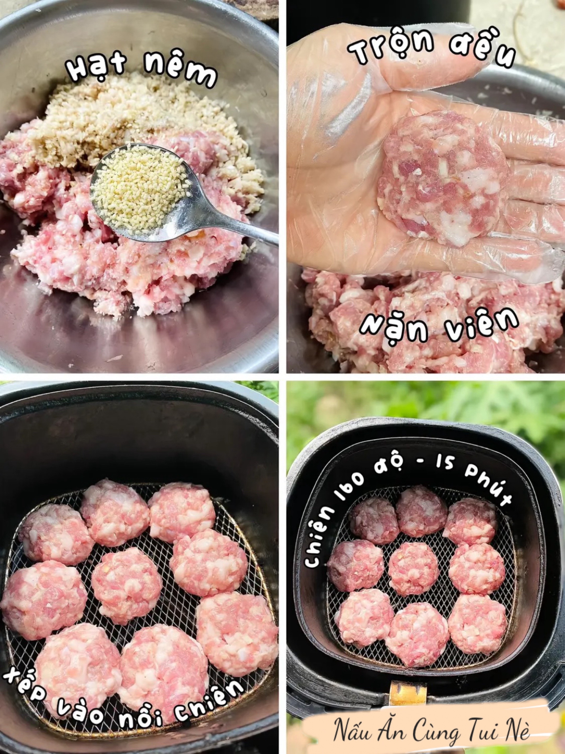 Chả Viên Phiên Bản Lười: Hướng Dẫn Chi Tiết Từ Thịt Băm Đến Chả Vàng Nóng Hổi