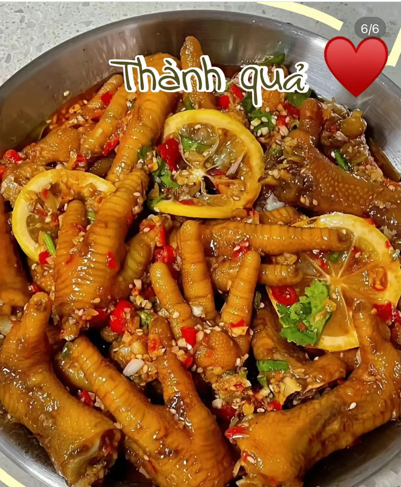 Chân gà tỏi lạnh cay và ngon, món ăn vặt thơm lừng với chanh ớt