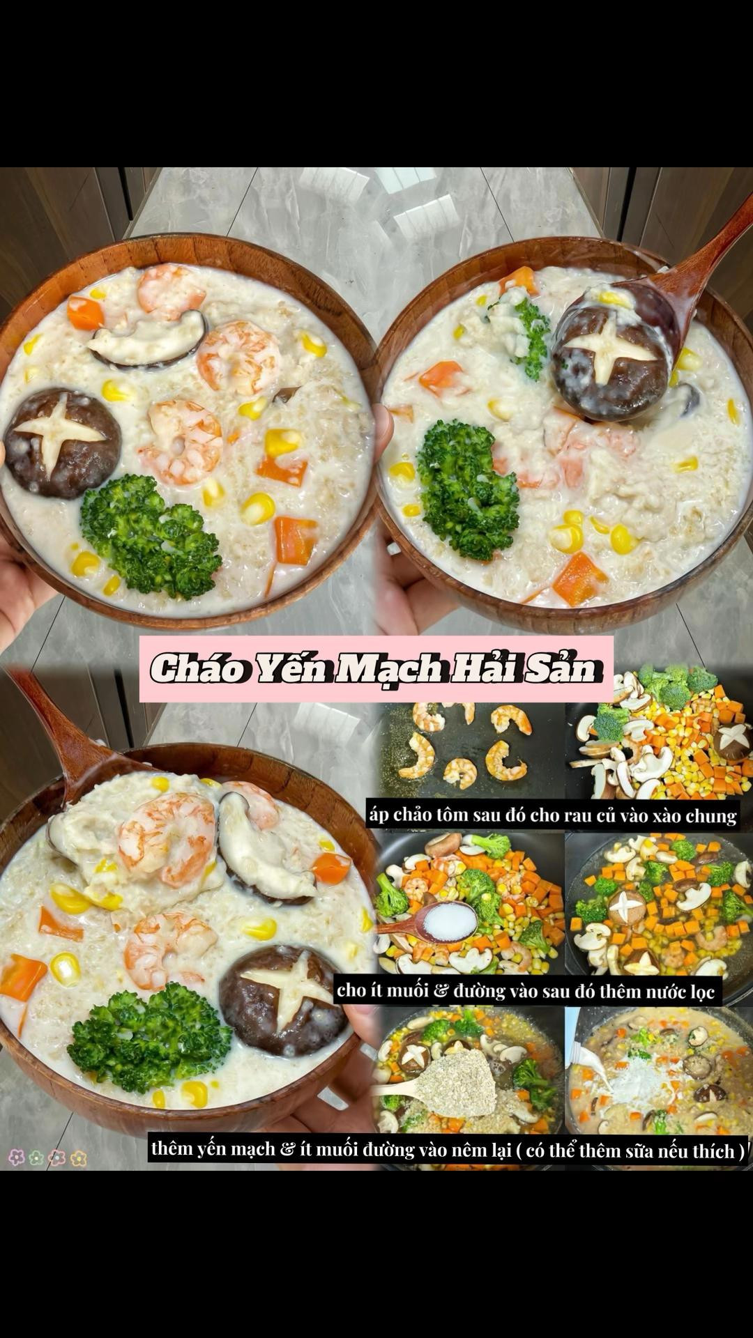 Cháo Yến Mạch Hải Sản Tôm Nấm Măng Tây: Cách Nấu Cháo Ngọt Bổ Dưỡng Cho Cả Nhà