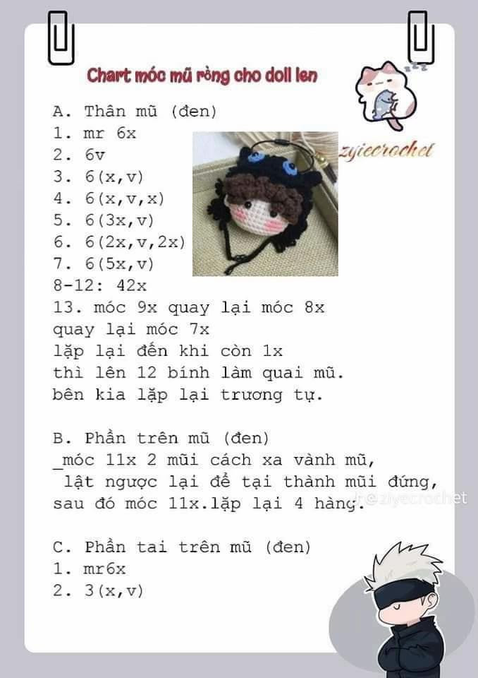 Charlie Su Crochet Amigurumi Pattern with Lion Ears and Tail