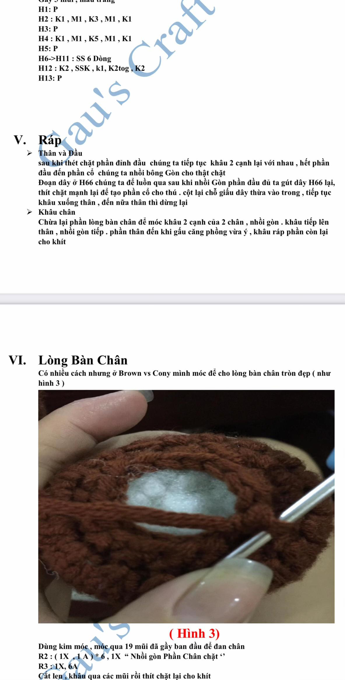 Chart đan Gấu Brown và Thỏ Cony