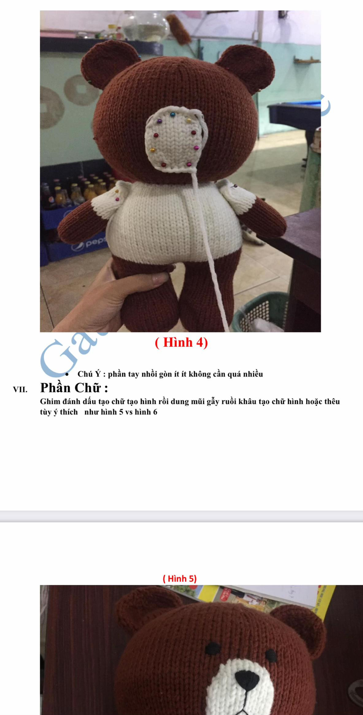 Chart đan Gấu Brown và Thỏ Cony