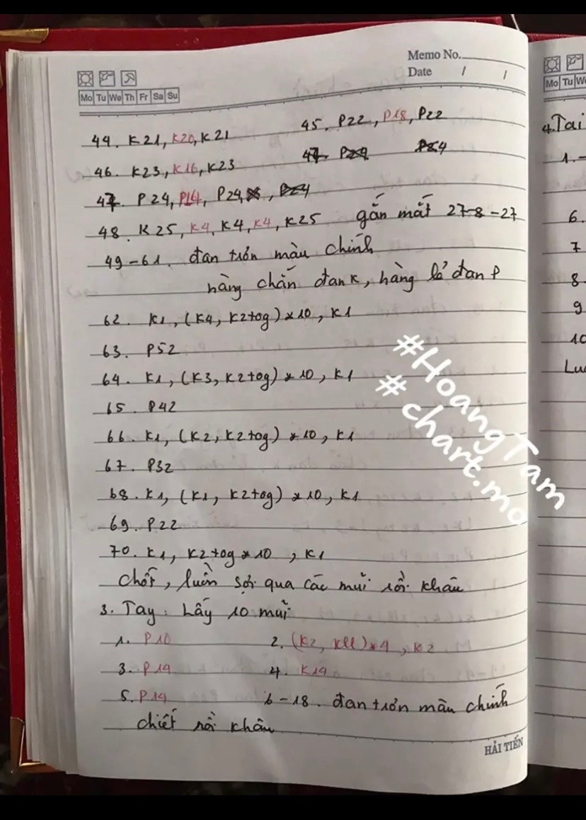 Chart đan móc chuột màu nâu be dễ thương