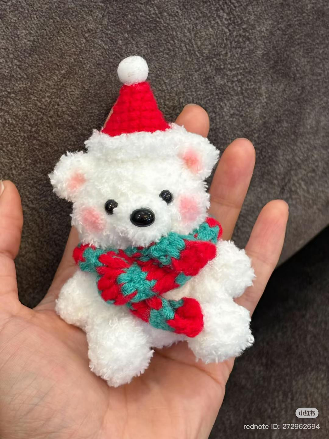 Chart Gấu Giáng Sinh Trắng Móc Len - Tặng Quà Noel Dễ Thương