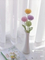 Chart hoa cúc móc len pastel màu vàng tím hồng xanh