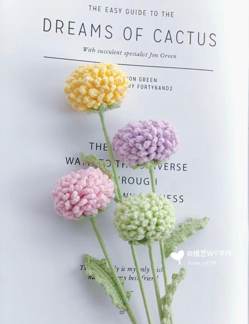 Chart hoa Cúc Pingpong màu pastel: hướng dẫn chi tiết cách móc từng bước