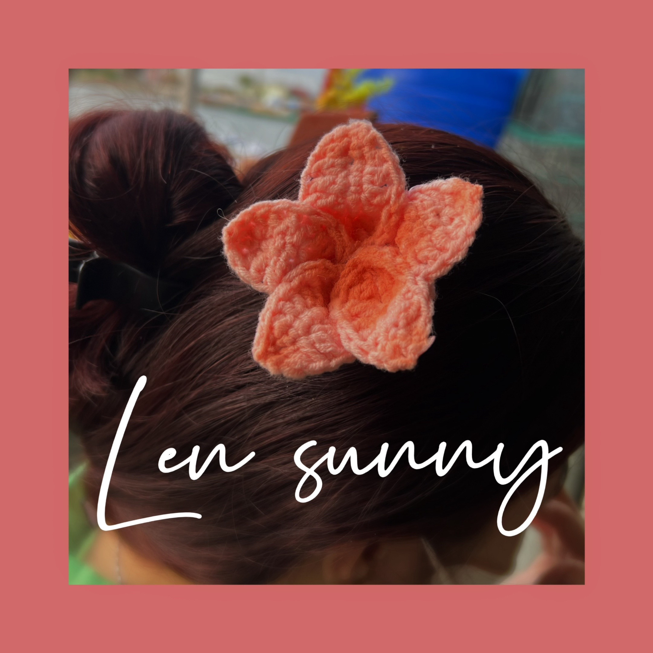 Chart hoa sứ màu cam, hướng dẫn móc len chi tiết từng mũi