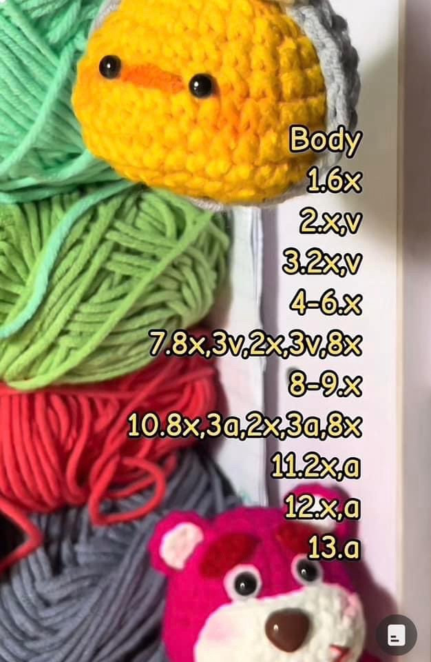 Chart hướng dẫn móc chìa khóa hoa tulip mini và bó hoa đa sắc