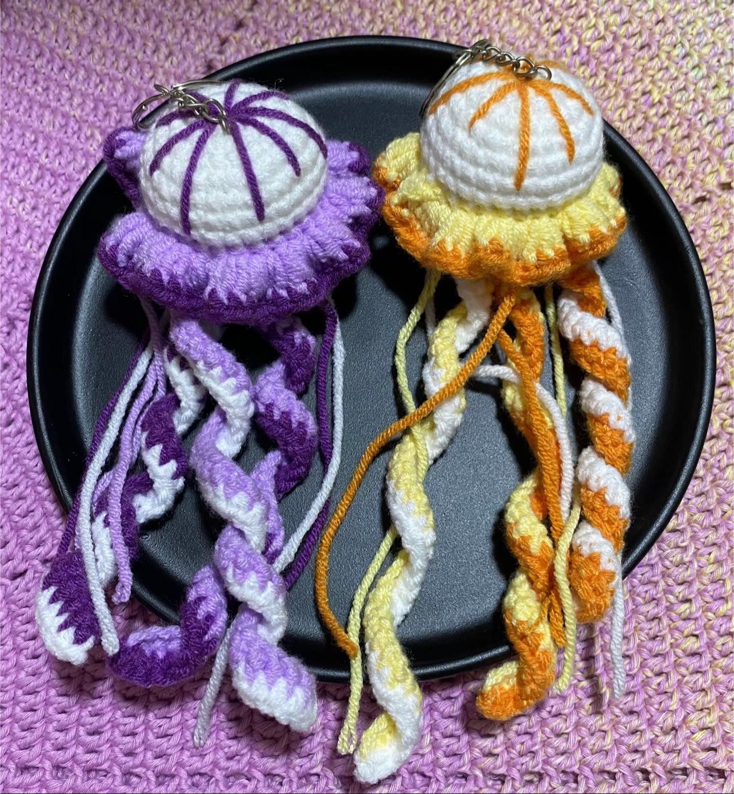 Chart hướng dẫn móc len sứa biển nhỏ dễ thương