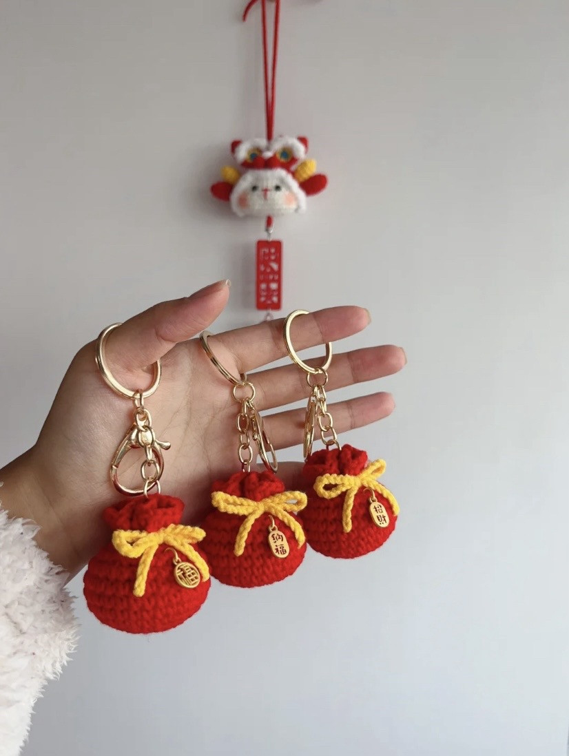 Chart hướng dẫn móc len Túi Tài Lộc may mắn Tết