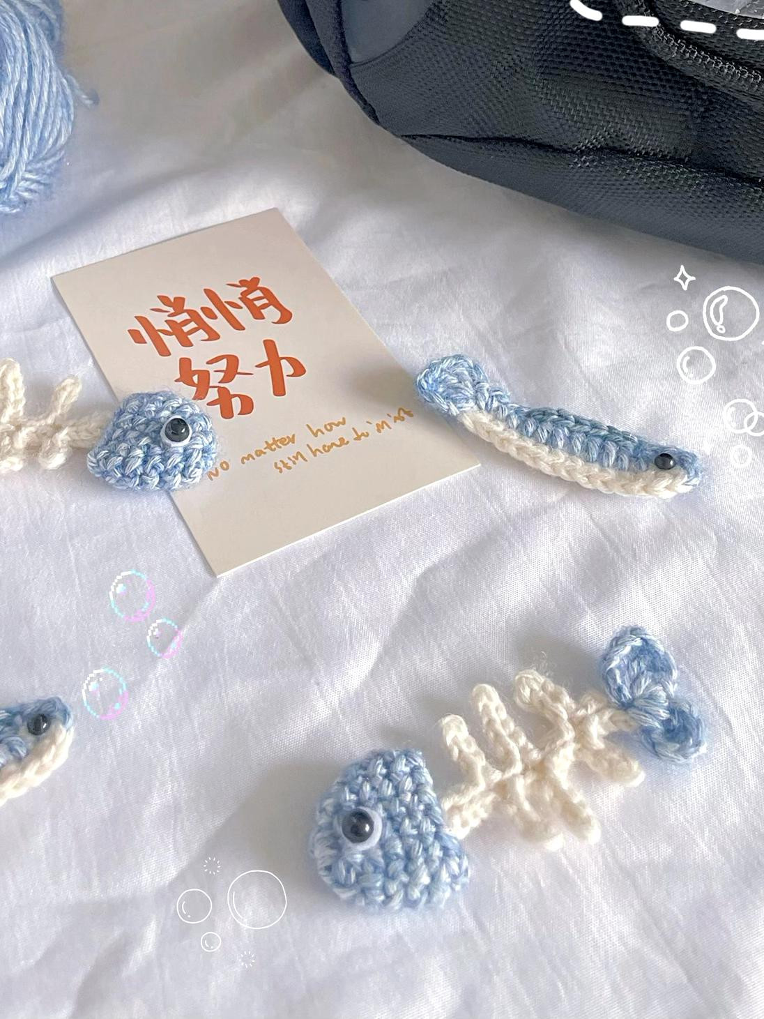 Chart hướng dẫn móc len xương cá dễ thương