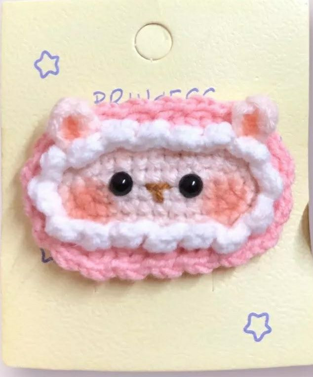 Chart kẹp tóc mèo hồng dễ thương