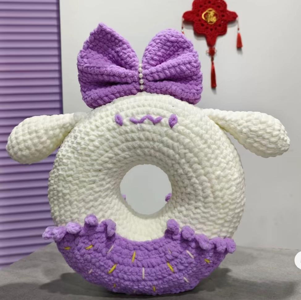 Chart móc bánh donut len nhung đũa dễ thương