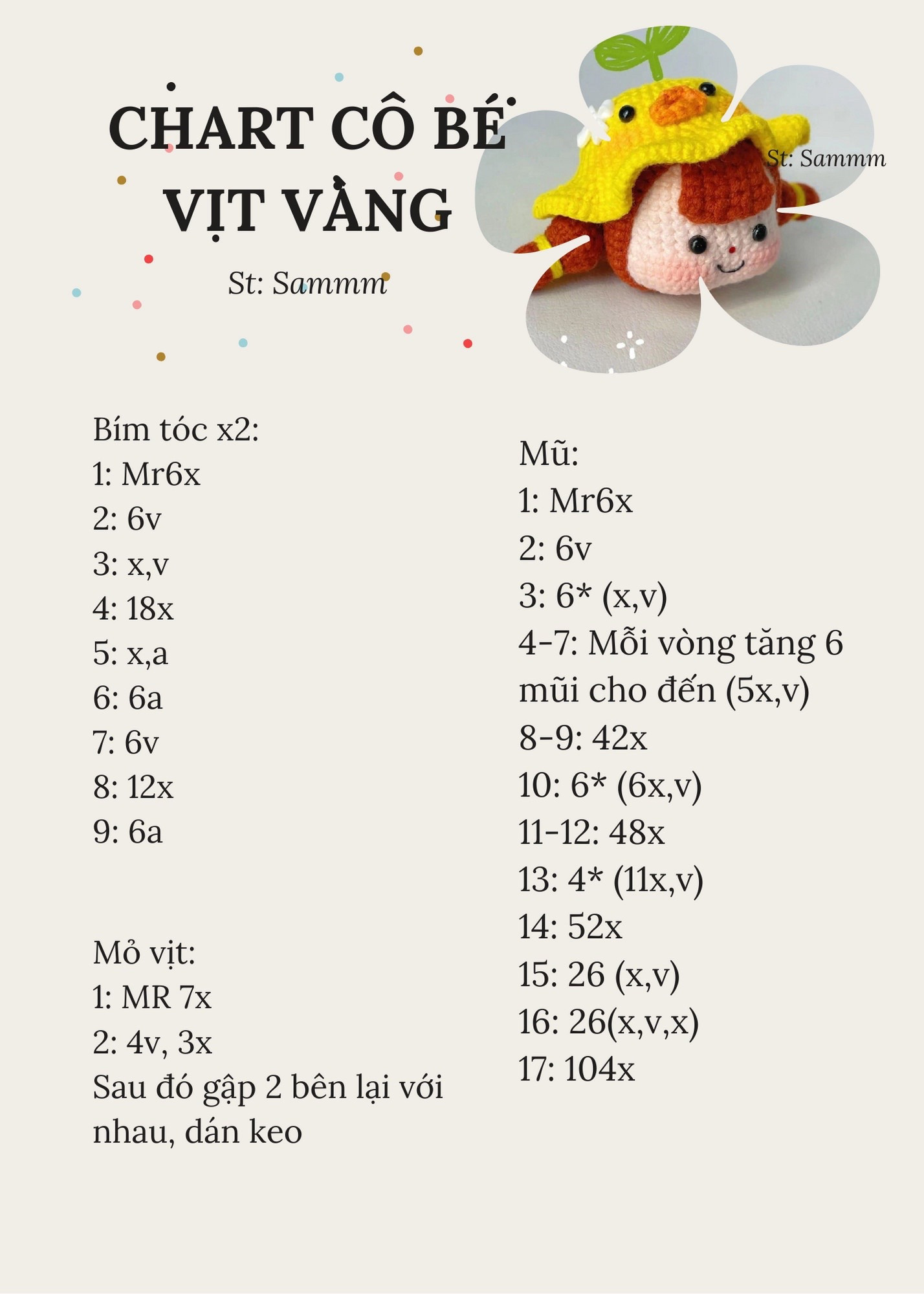 Chart móc búp bê cô bé đội mũ vịt vàng dễ thương