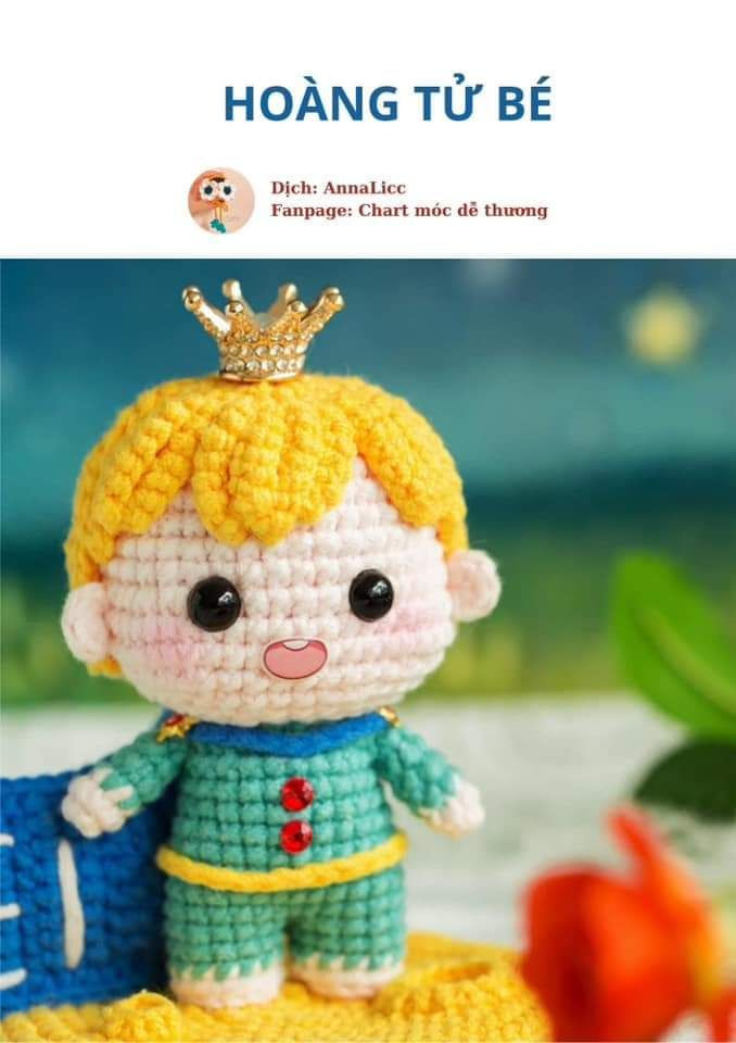 Chart móc búp bê Hoàng Tử Bé dễ thương
