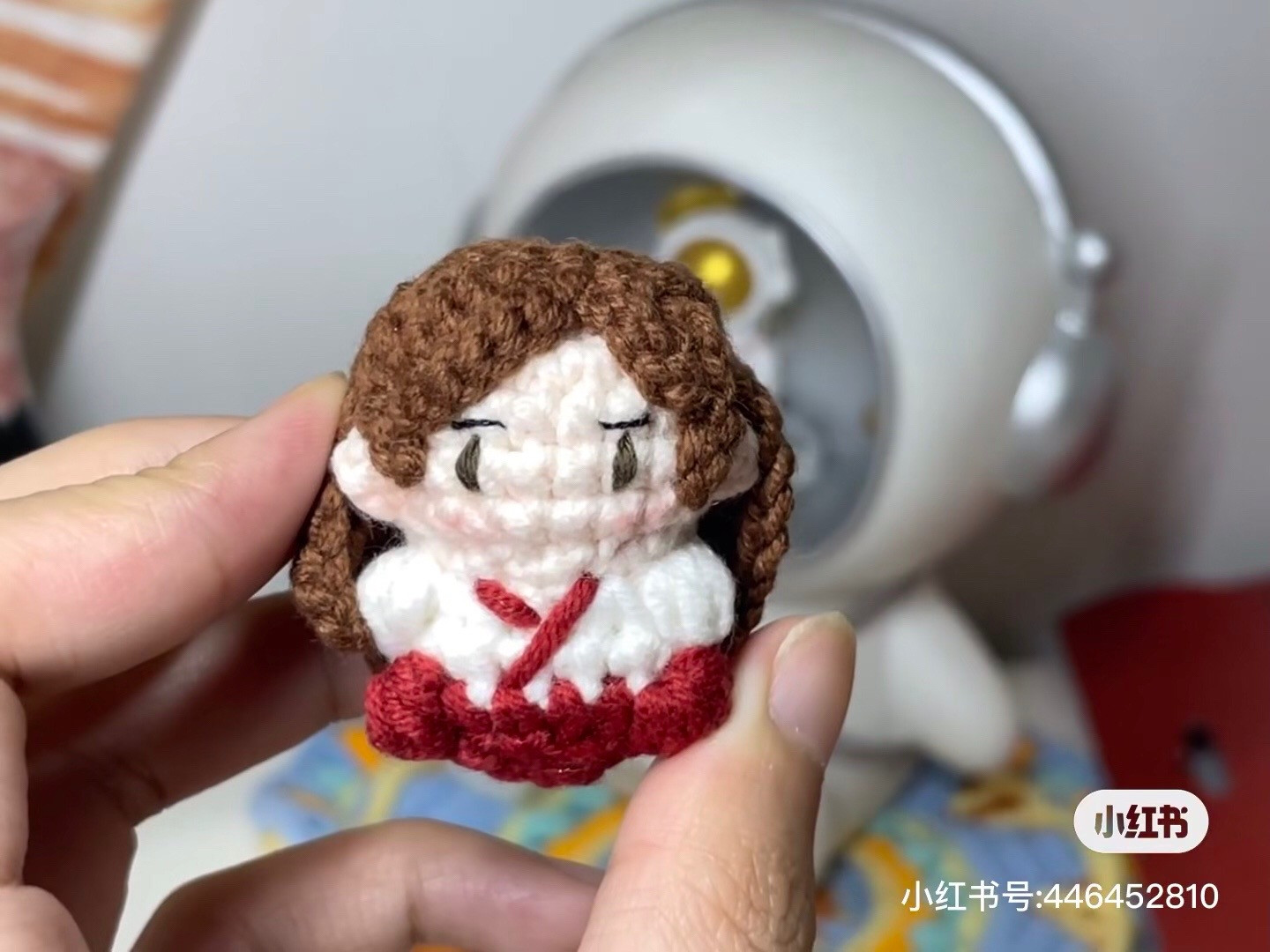 Chart móc búp bê Nanami tóc trắng và nâu, hướng dẫn chi tiết từng hàng