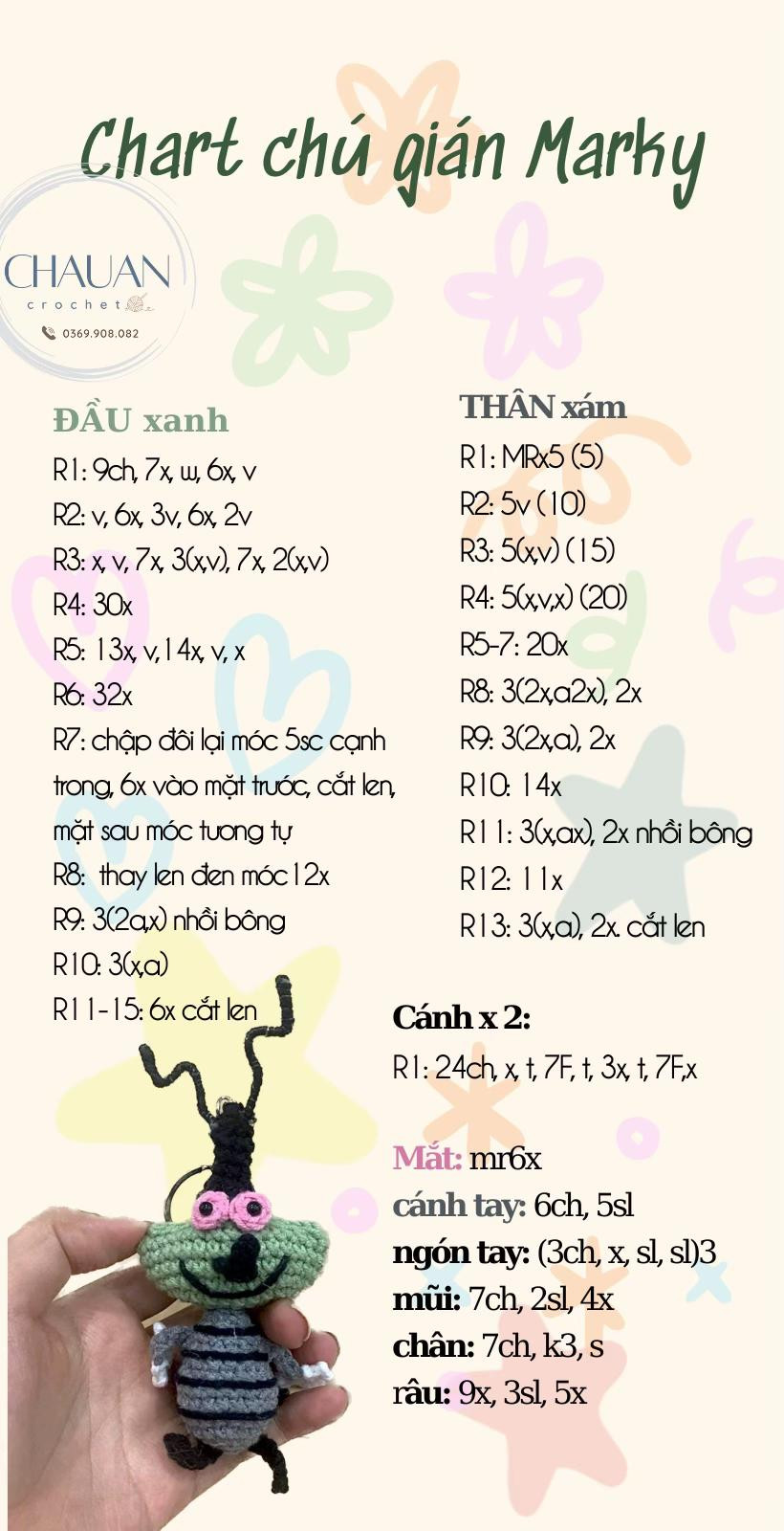 Chart móc búp bê Oggy và 3 chú gián Joey, Marky, Dee Dee