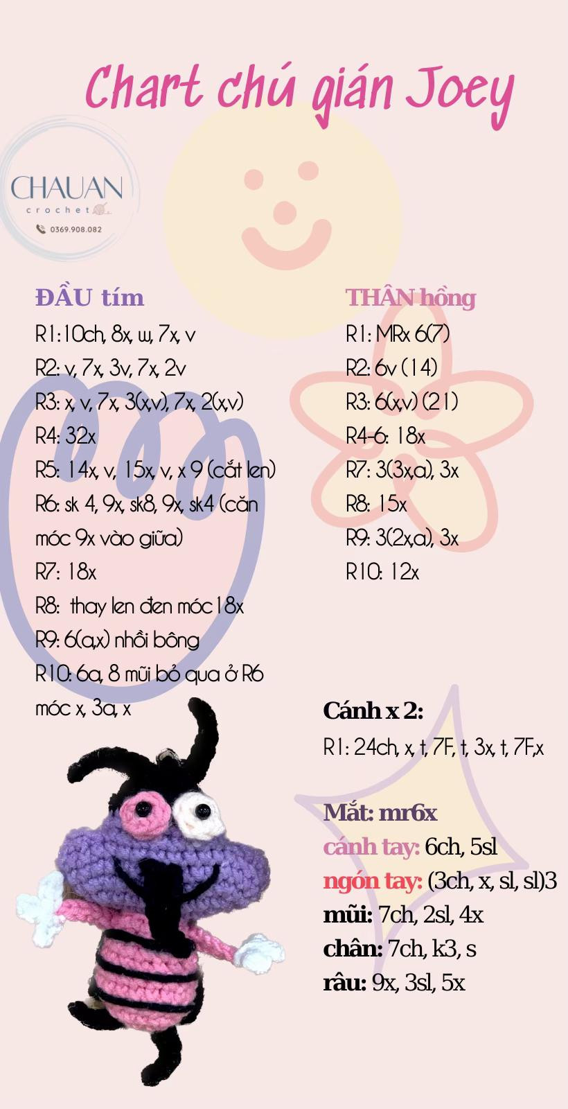 Chart móc búp bê Oggy và 3 chú gián Joey, Marky, Dee Dee