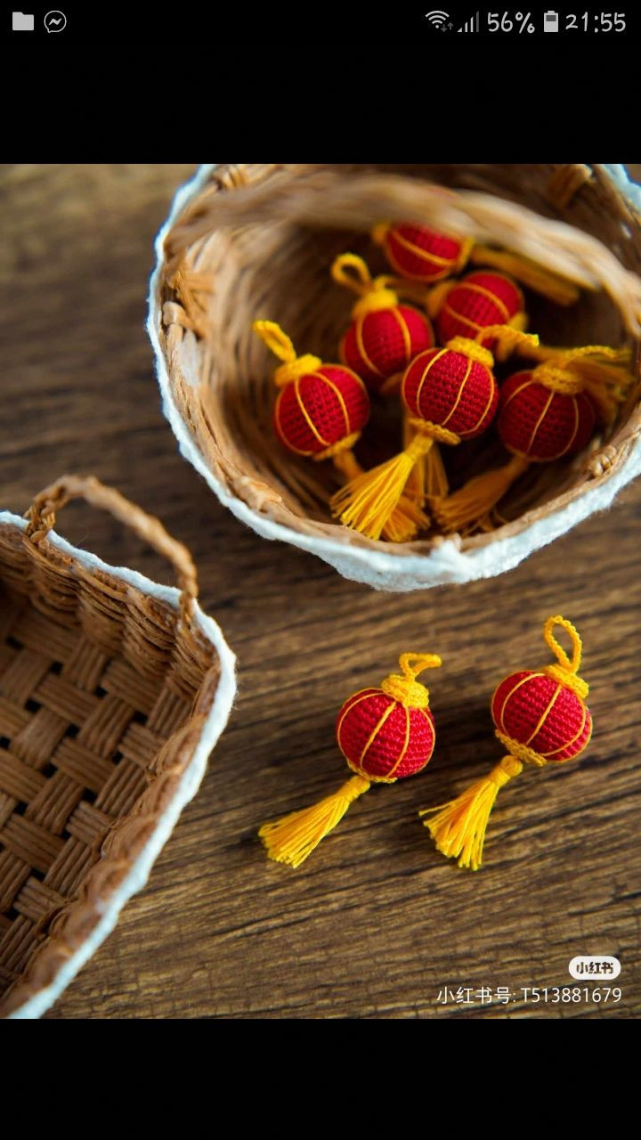 Chart móc đèn lồng đỏ vàng chi tiết từng hàng