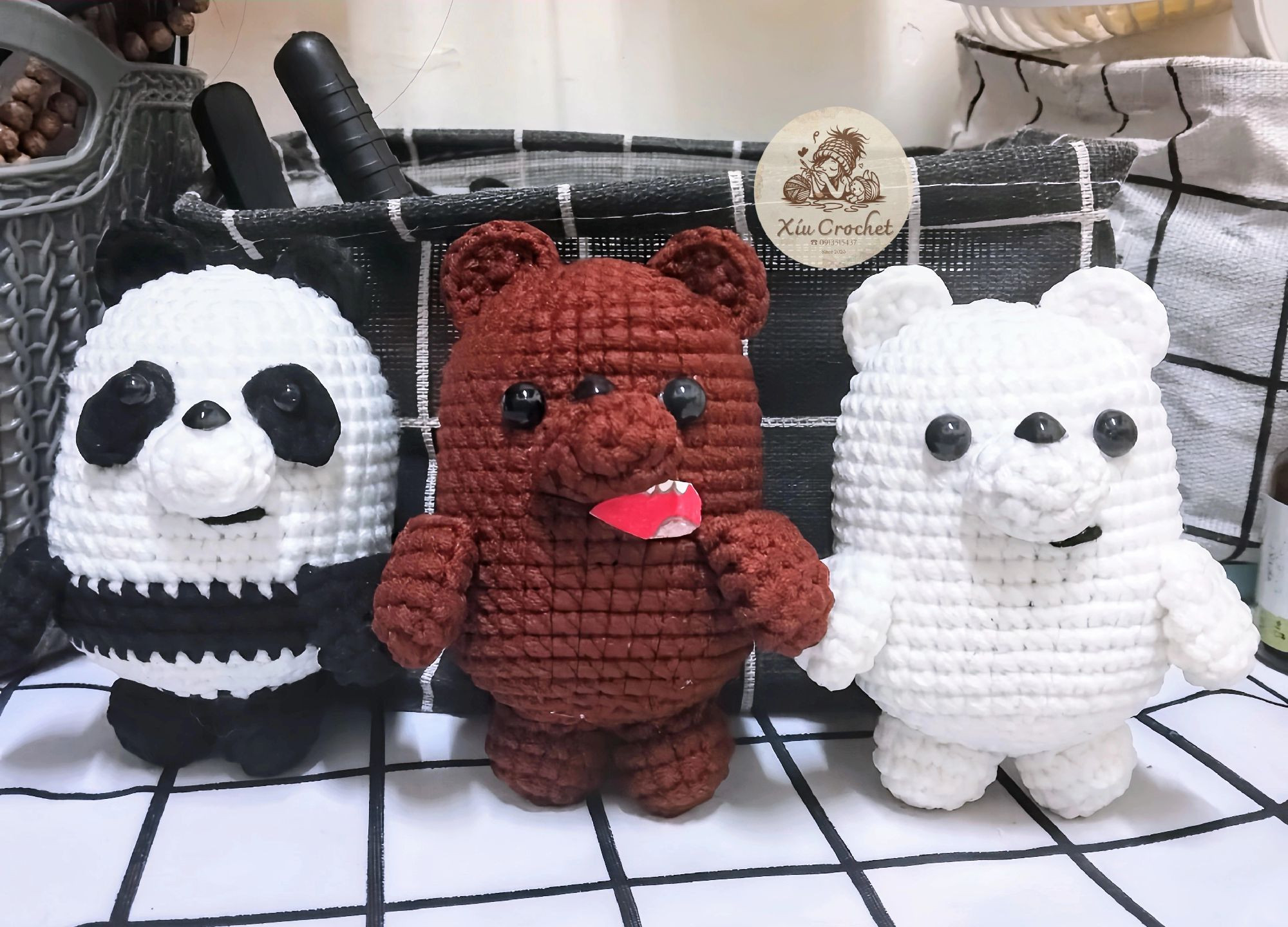 Chart móc gấu We Bare Bears - Gấu nâu Grizzly