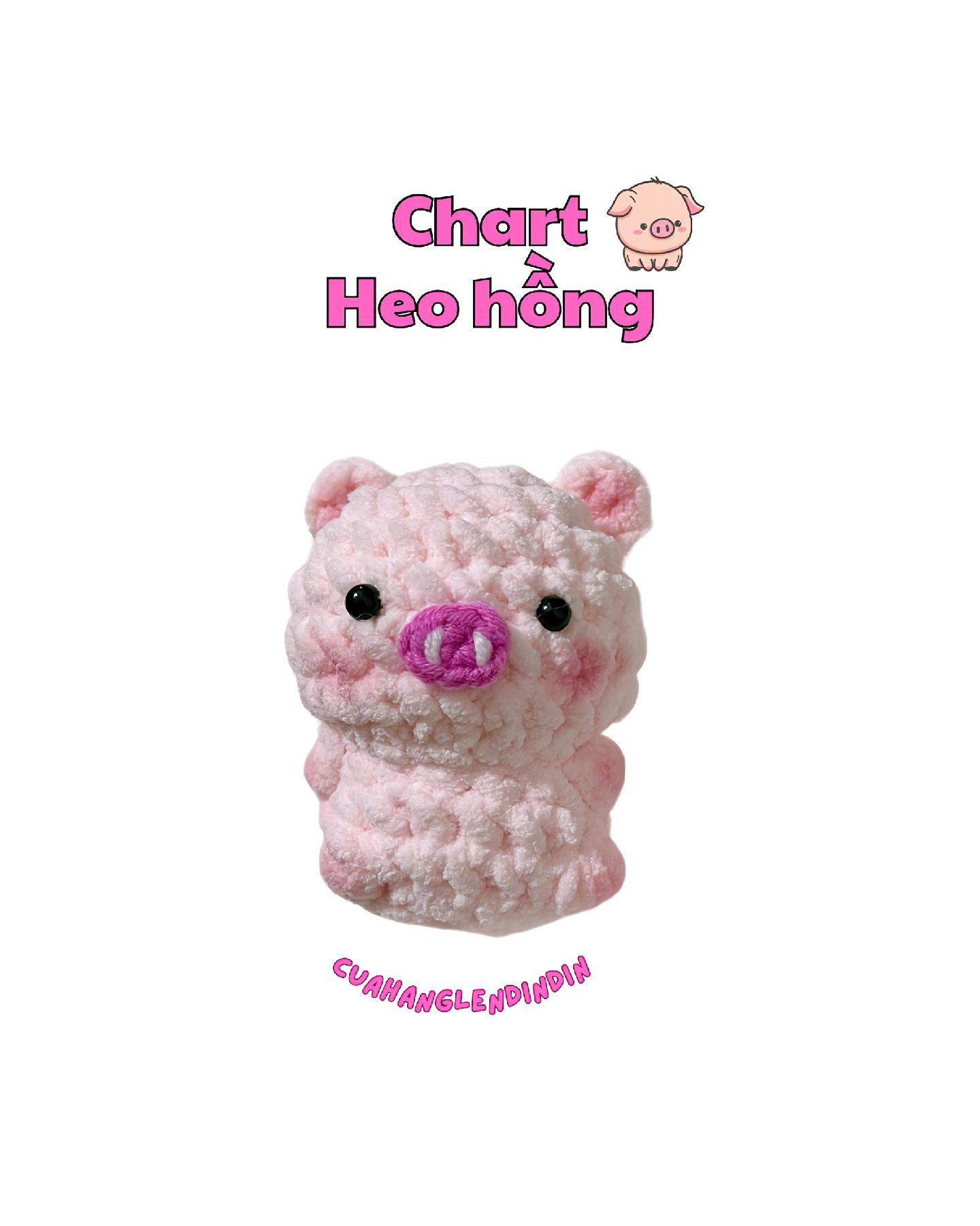 Chart Móc Heo Hồng: Hướng dẫn chi tiết thân, mũi, tai